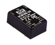 Meanwell DCW08C-05 - DC/DC converter Vin 36-72V Vout +/-5V 800mA DCW08C-05